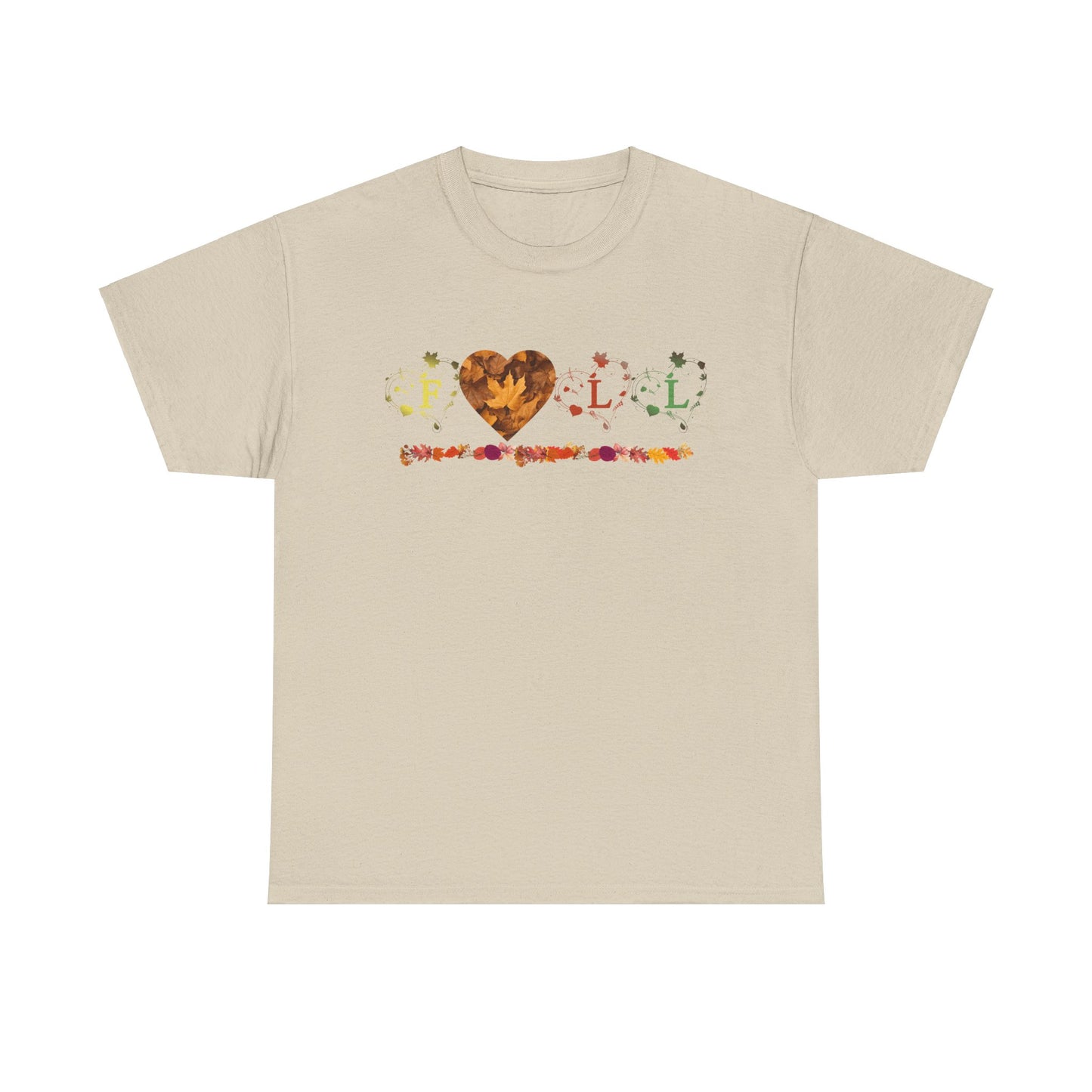 Unisex Heavy Cotton Tee - Fall Leaves