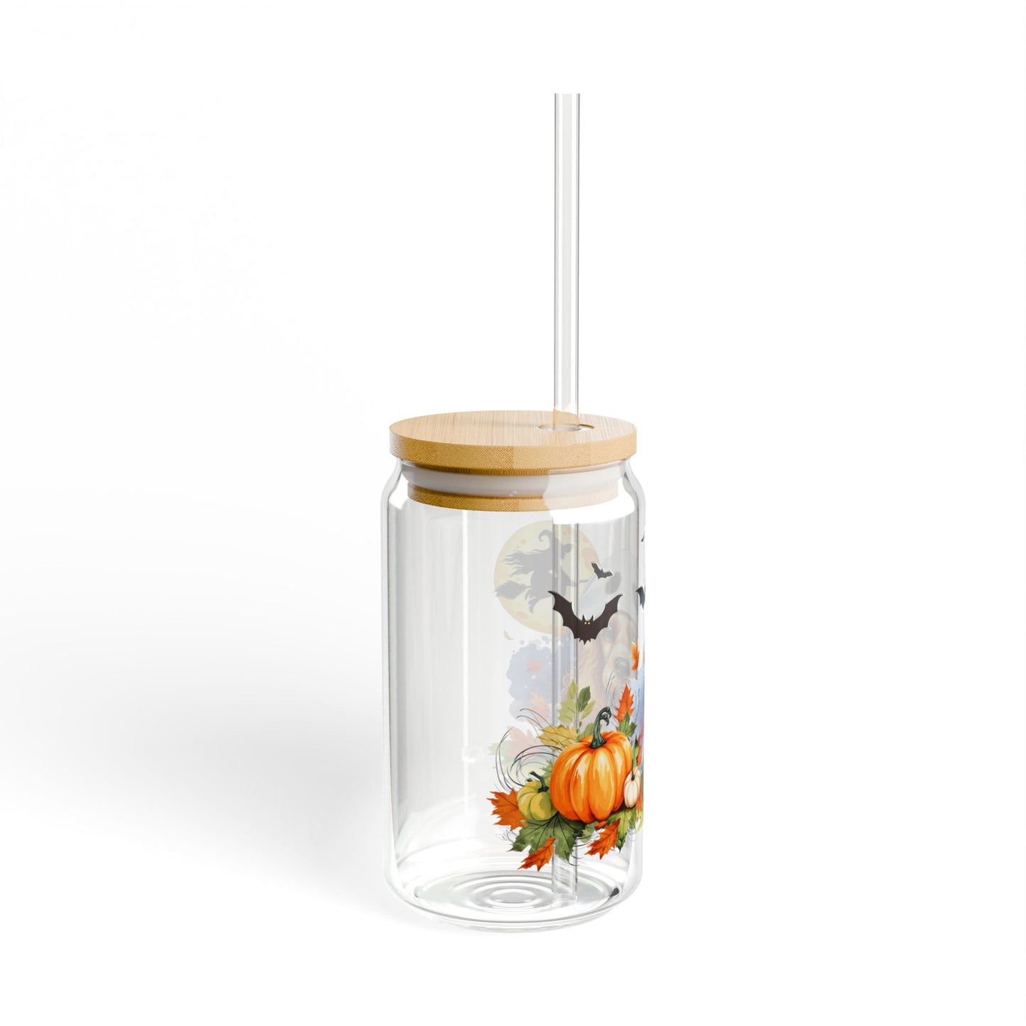 Sipper Glass, 16oz - Cocker Spaniel Ghost Puppy