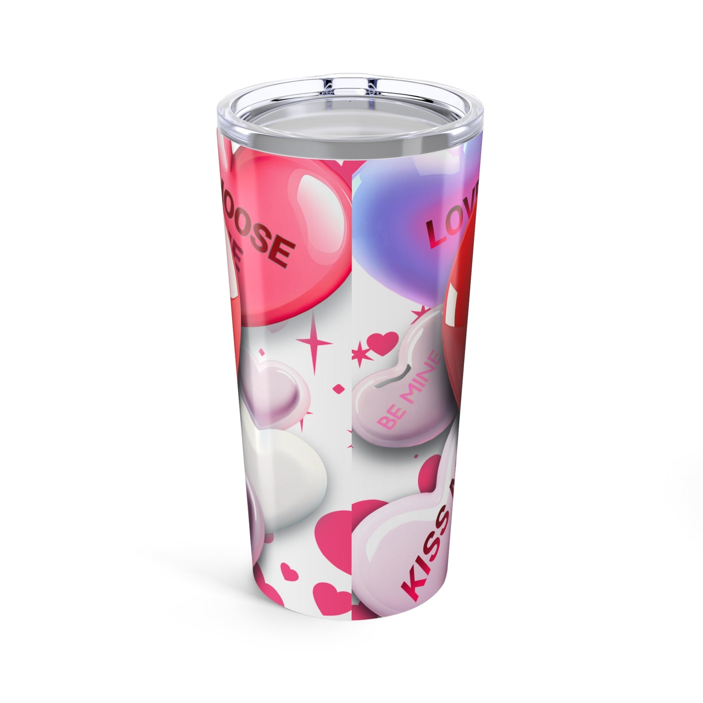 Valentine's I Love You Hearts Custom Skinny Tumbler 20oz
