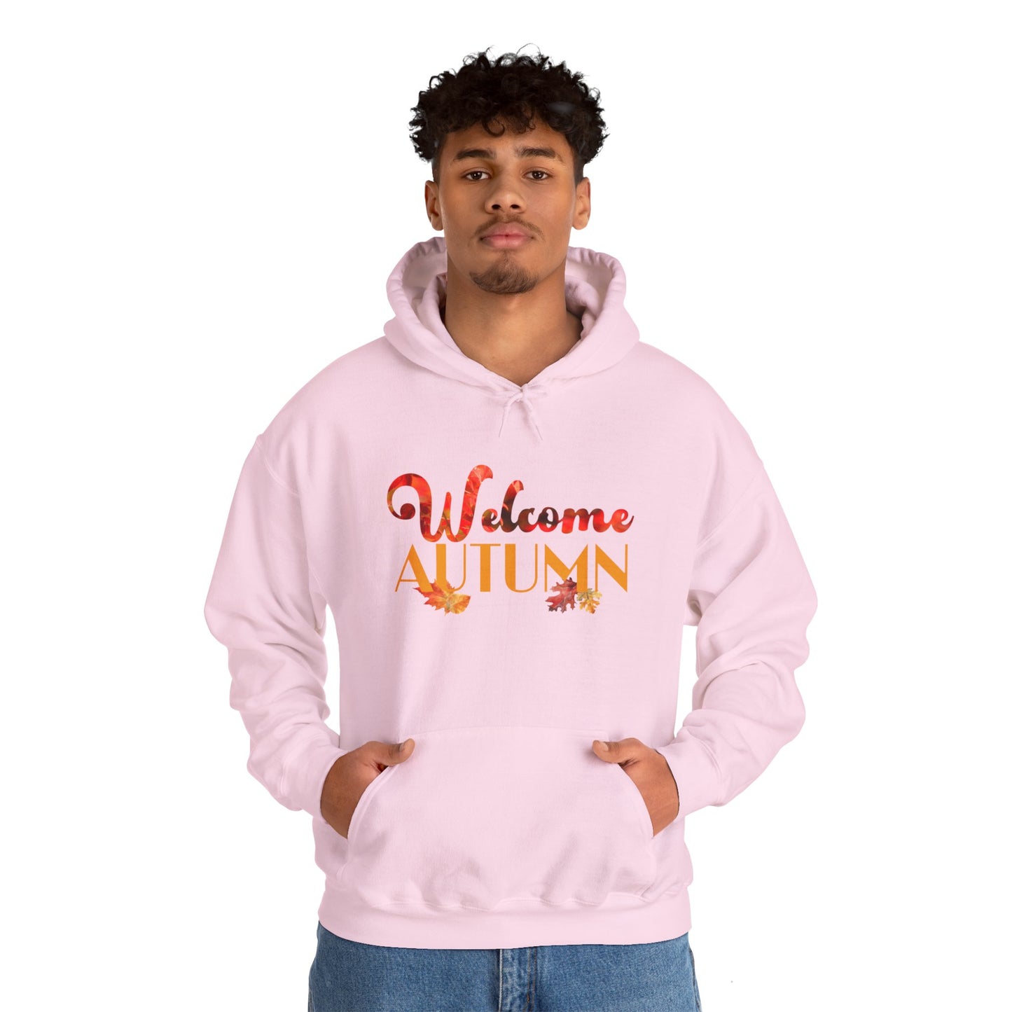 Welcome Autumn Leaves - Unisex Heavy Blend™ Hooded Sweatshirt