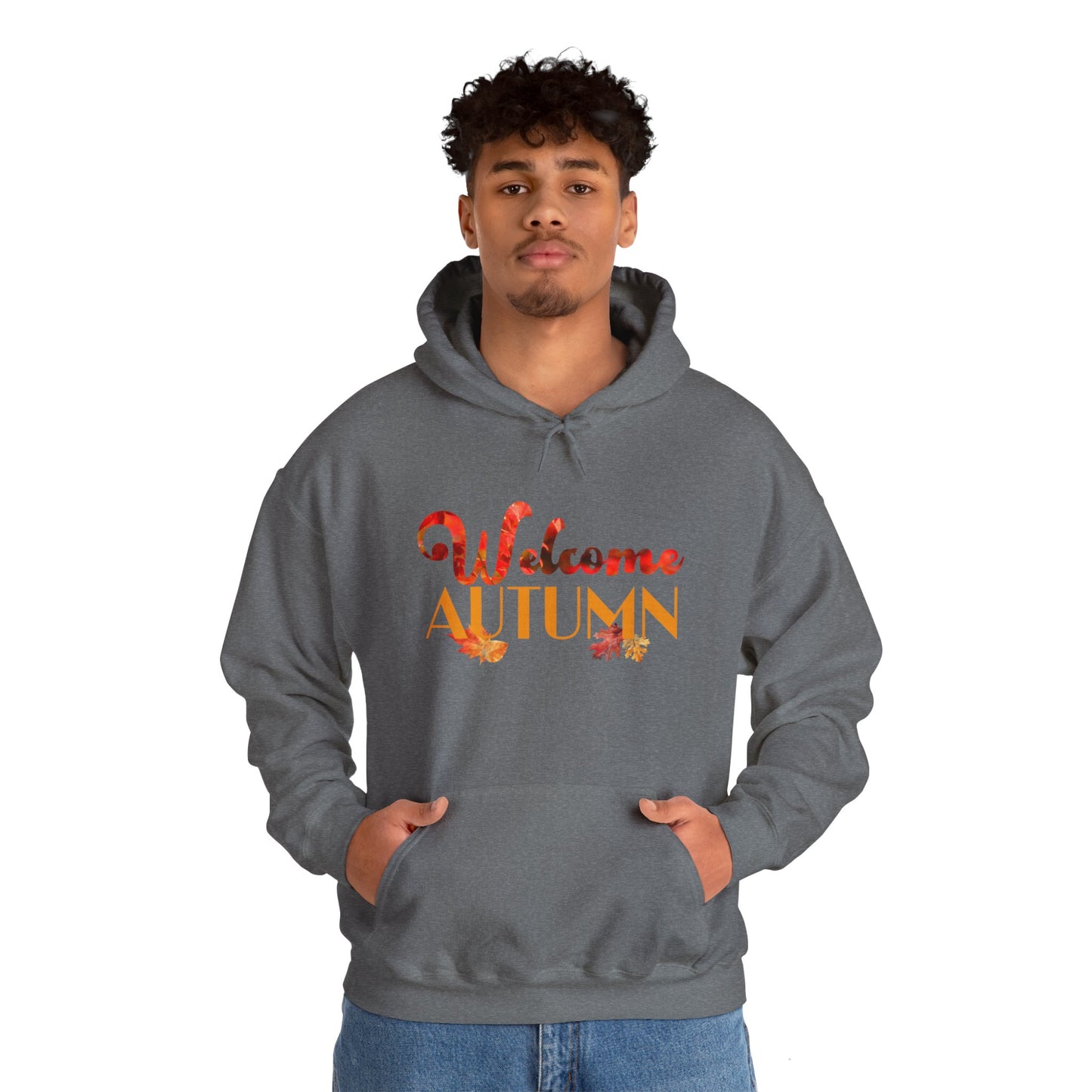 Welcome Autumn Leaves - Unisex Heavy Blend™ Hooded Sweatshirt