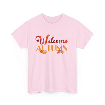 Welcome Autumn Leaves - Unisex Heavy Cotton Tee