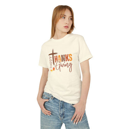 Happy Thanks Giving Unisex Garment-Dyed Heavyweight Cotton Tee