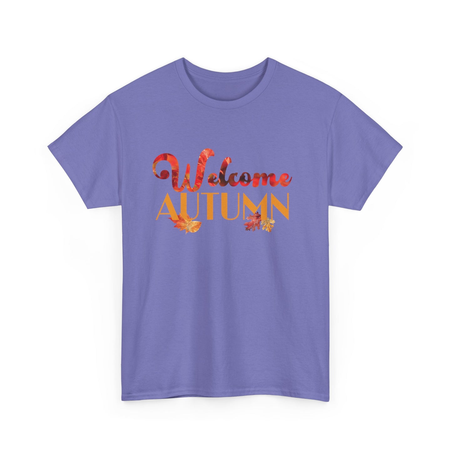 Welcome Autumn Leaves - Unisex Heavy Cotton Tee