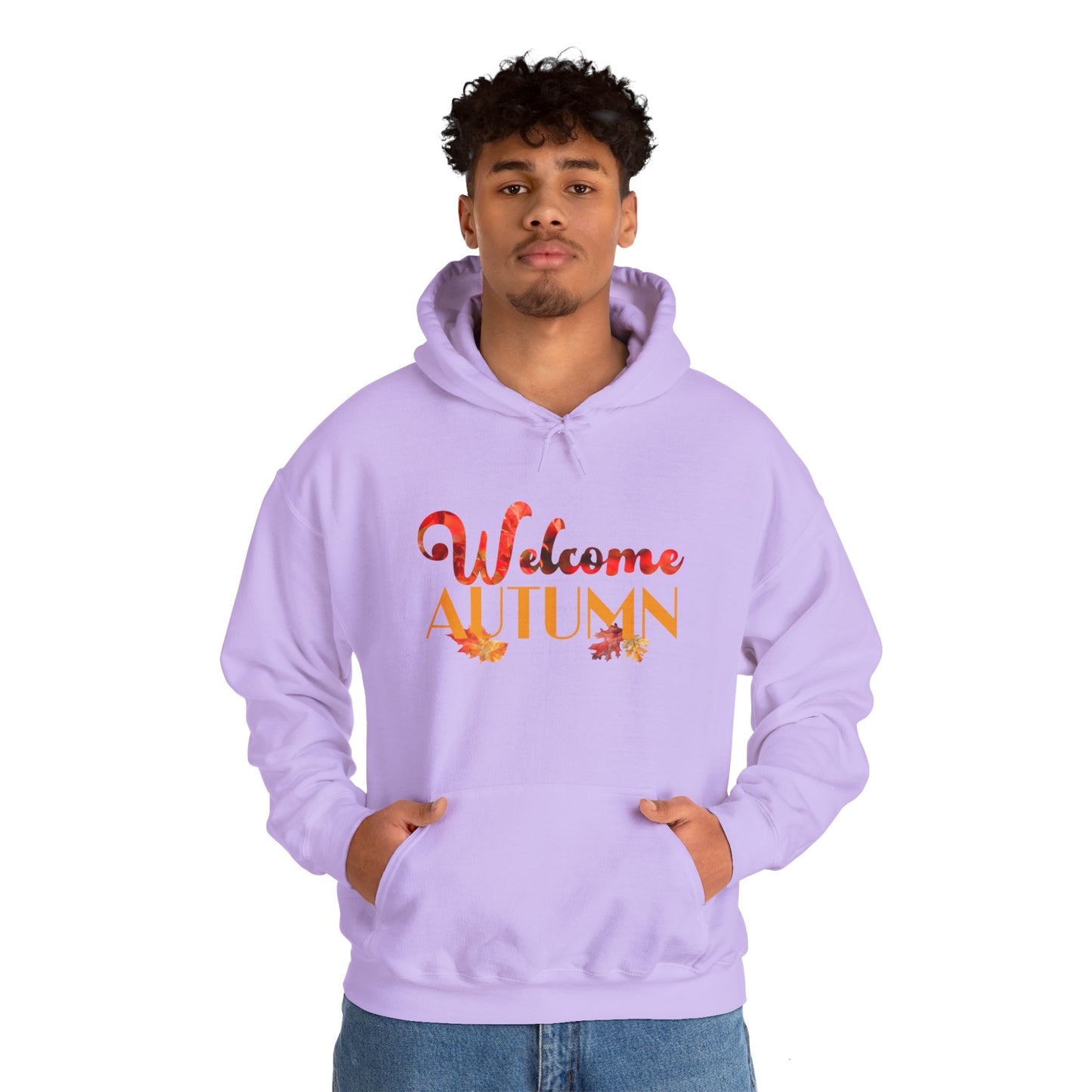 Welcome Autumn Leaves - Unisex Heavy Blend™ Hooded Sweatshirt