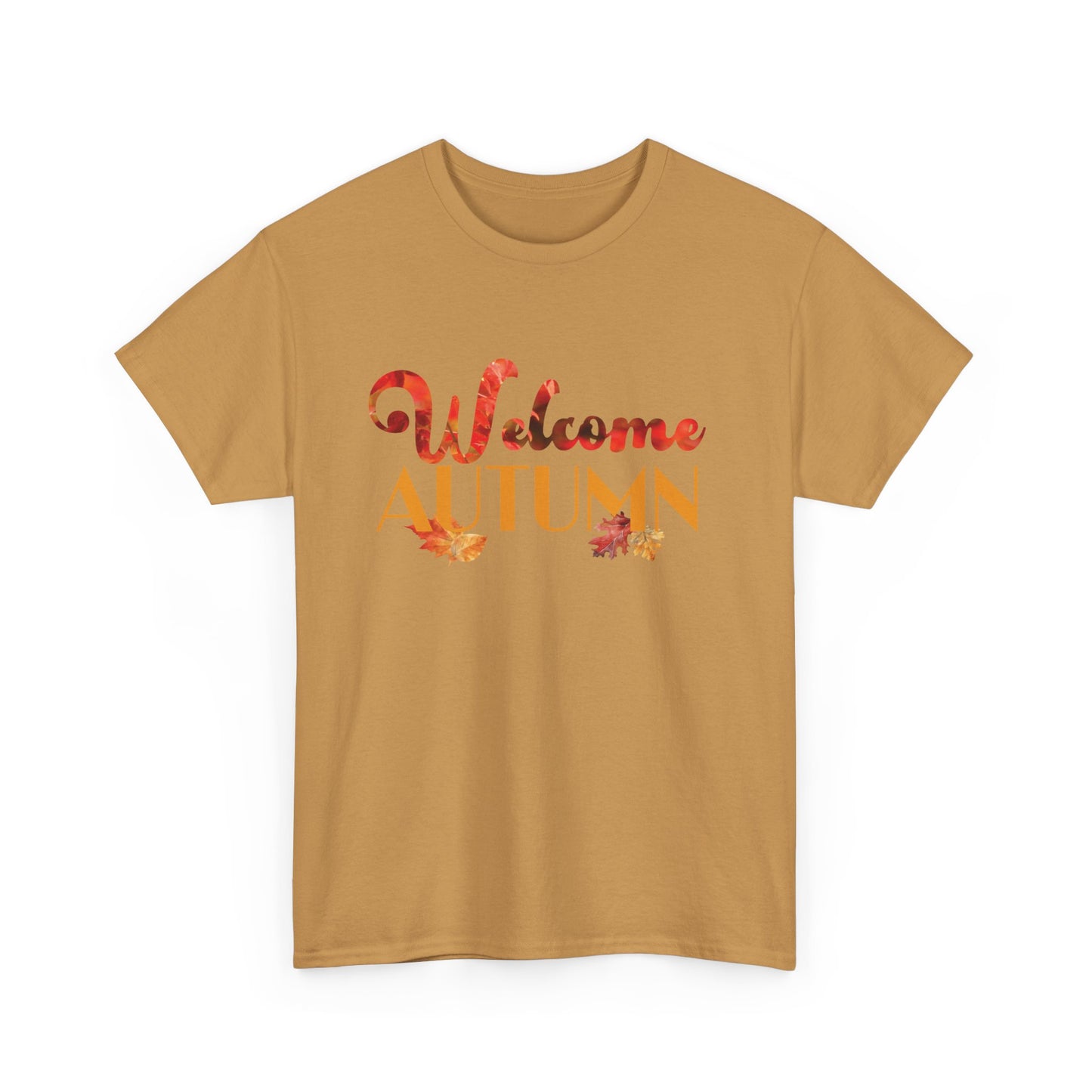 Welcome Autumn Leaves - Unisex Heavy Cotton Tee