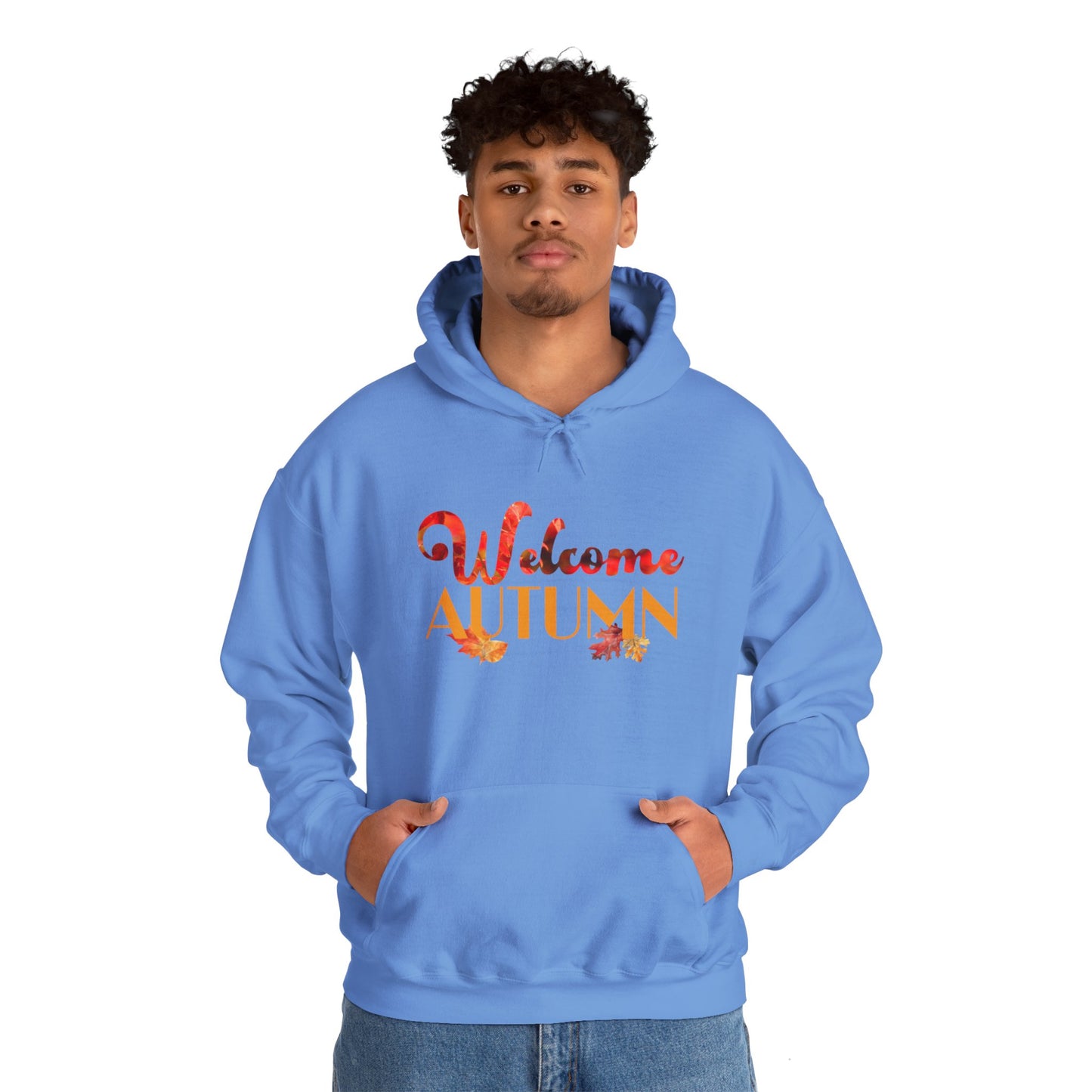 Welcome Autumn Leaves - Unisex Heavy Blend™ Hooded Sweatshirt