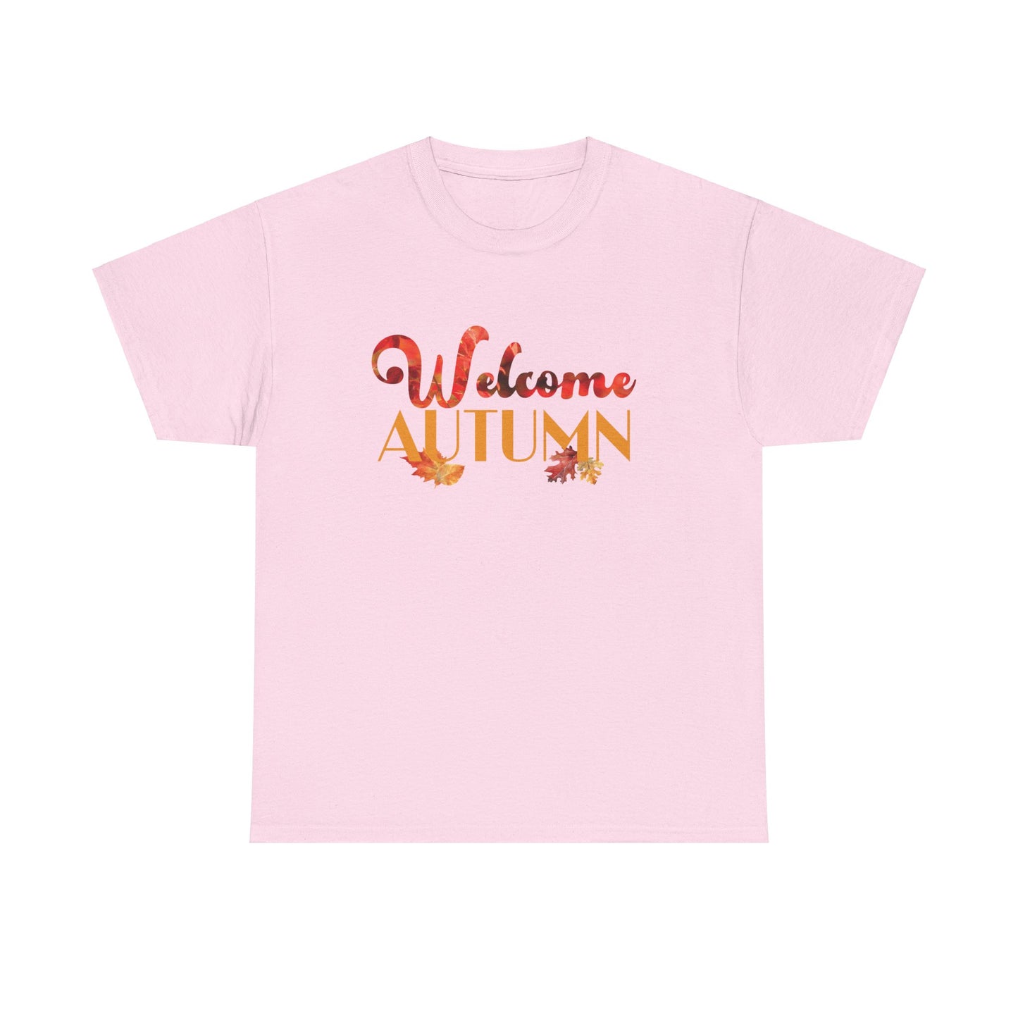 Welcome Autumn Leaves - Unisex Heavy Cotton Tee