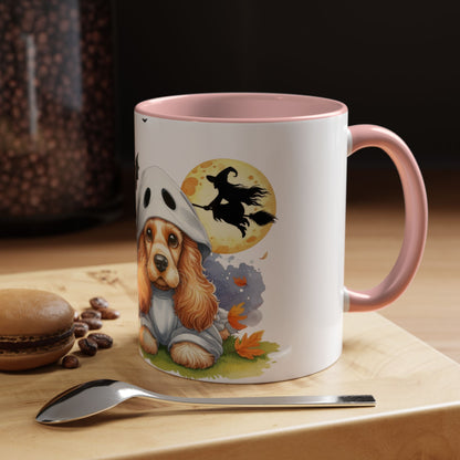 Halloween Coffee Mug (11 oz) - Cocker Spaniel Ghost Puppy