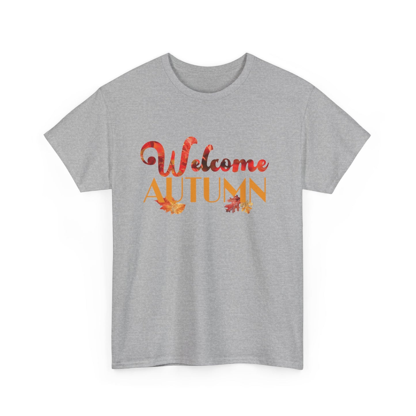 Welcome Autumn Leaves - Unisex Heavy Cotton Tee