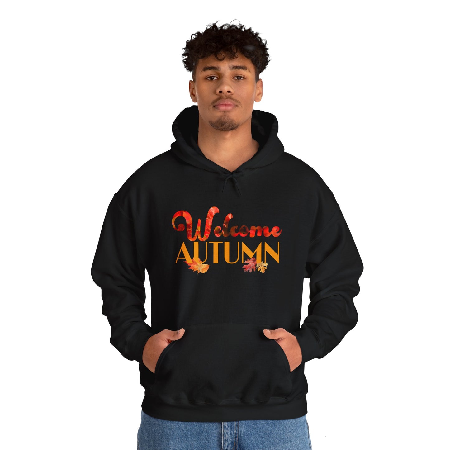 Welcome Autumn Leaves - Unisex Heavy Blend™ Hooded Sweatshirt