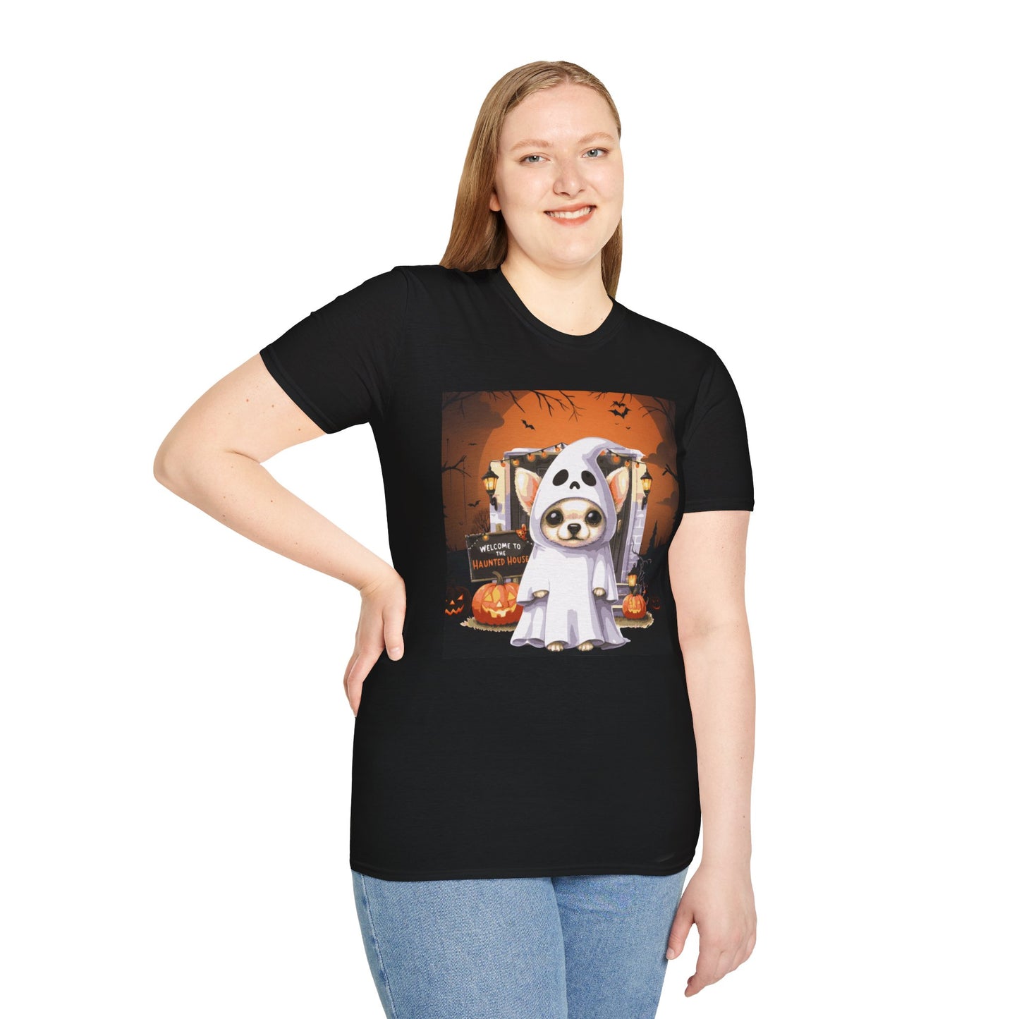 Unisex Softstyle T-Shirt - Chihuahua Ghost Puppy