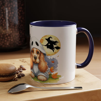 Halloween Coffee Mug (11 oz) - Cocker Spaniel Ghost Puppy