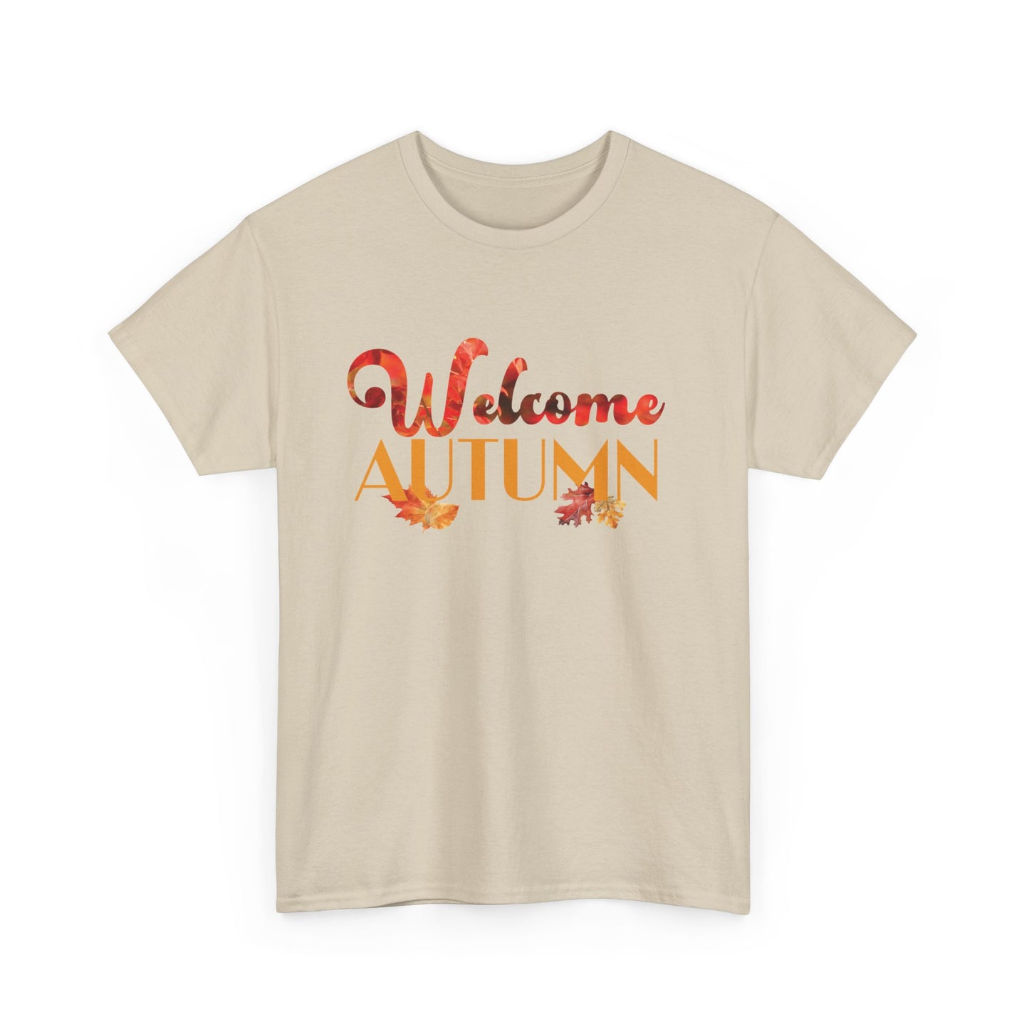 Welcome Autumn Leaves - Unisex Heavy Cotton Tee
