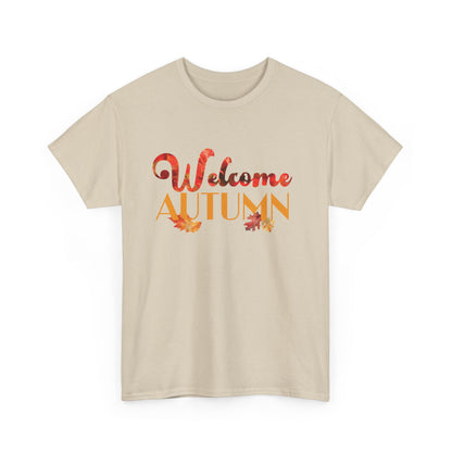 Welcome Autumn Leaves - Unisex Heavy Cotton Tee