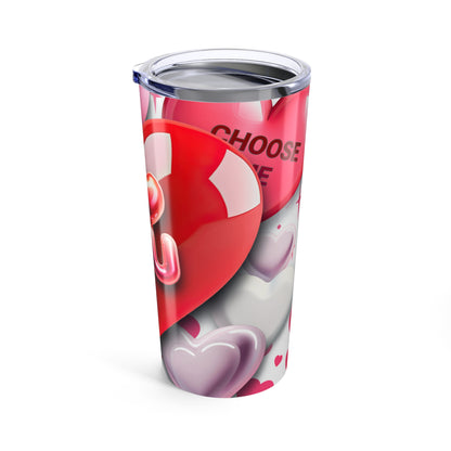 Valentine's I Love You Hearts Custom Skinny Tumbler 20oz