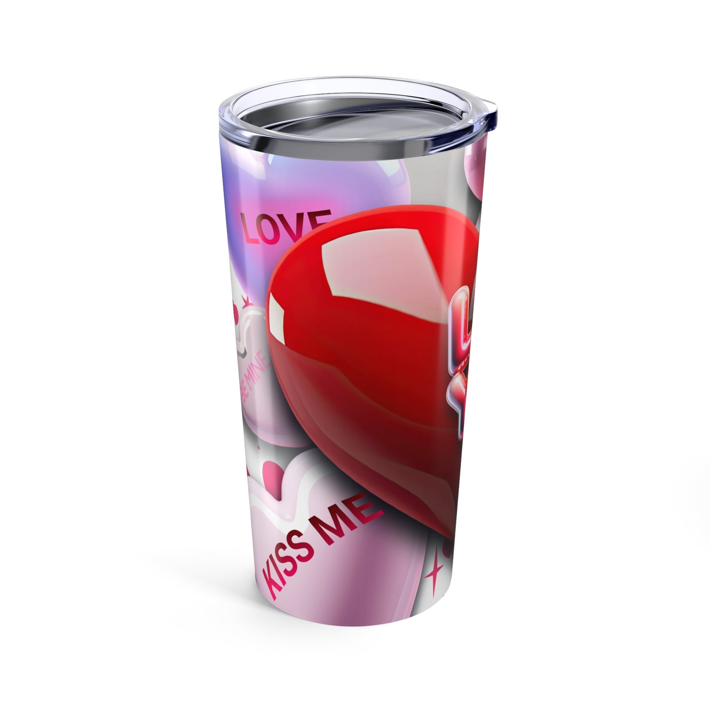 Valentine's I Love You Hearts Custom Skinny Tumbler 20oz