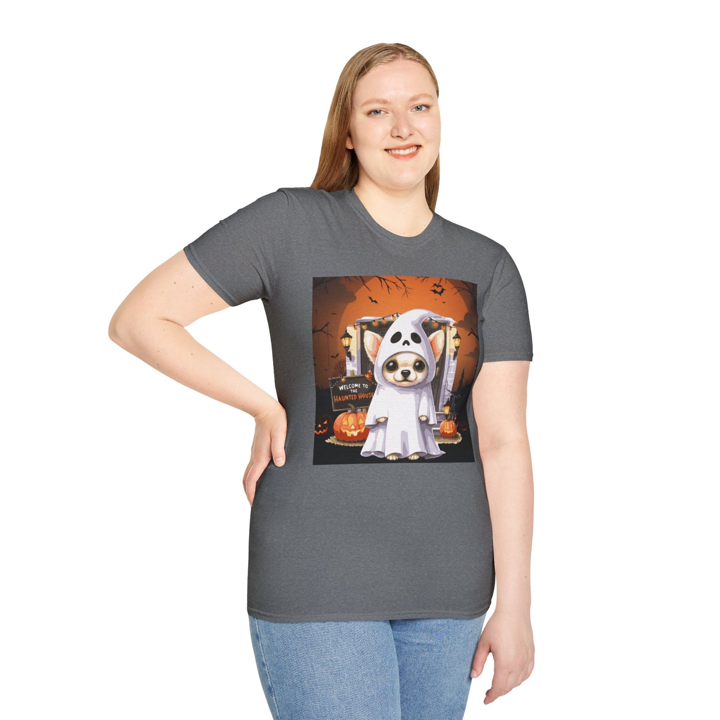 Unisex Softstyle T-Shirt - Chihuahua Ghost Puppy