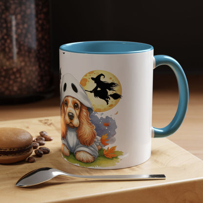 Halloween Coffee Mug (11 oz) - Cocker Spaniel Ghost Puppy