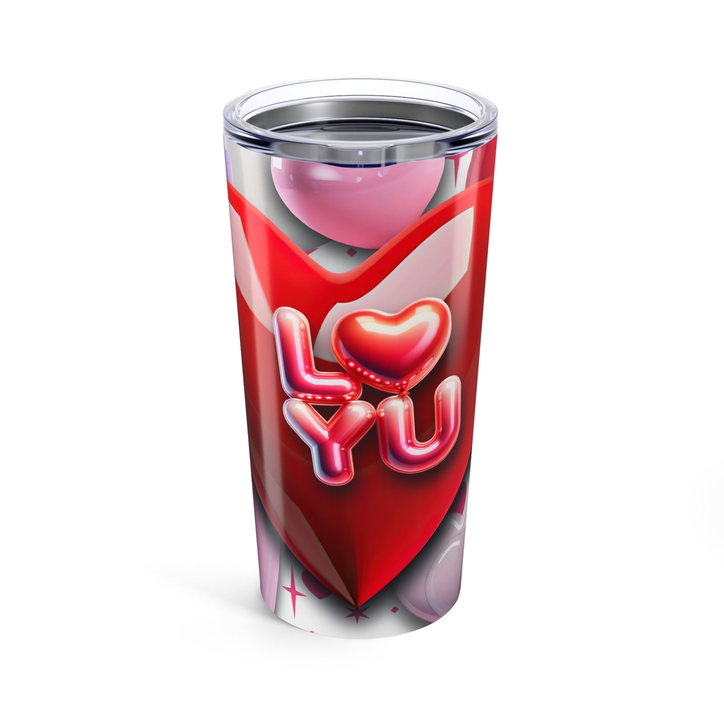 Valentine's I Love You Hearts Custom Skinny Tumbler 20oz