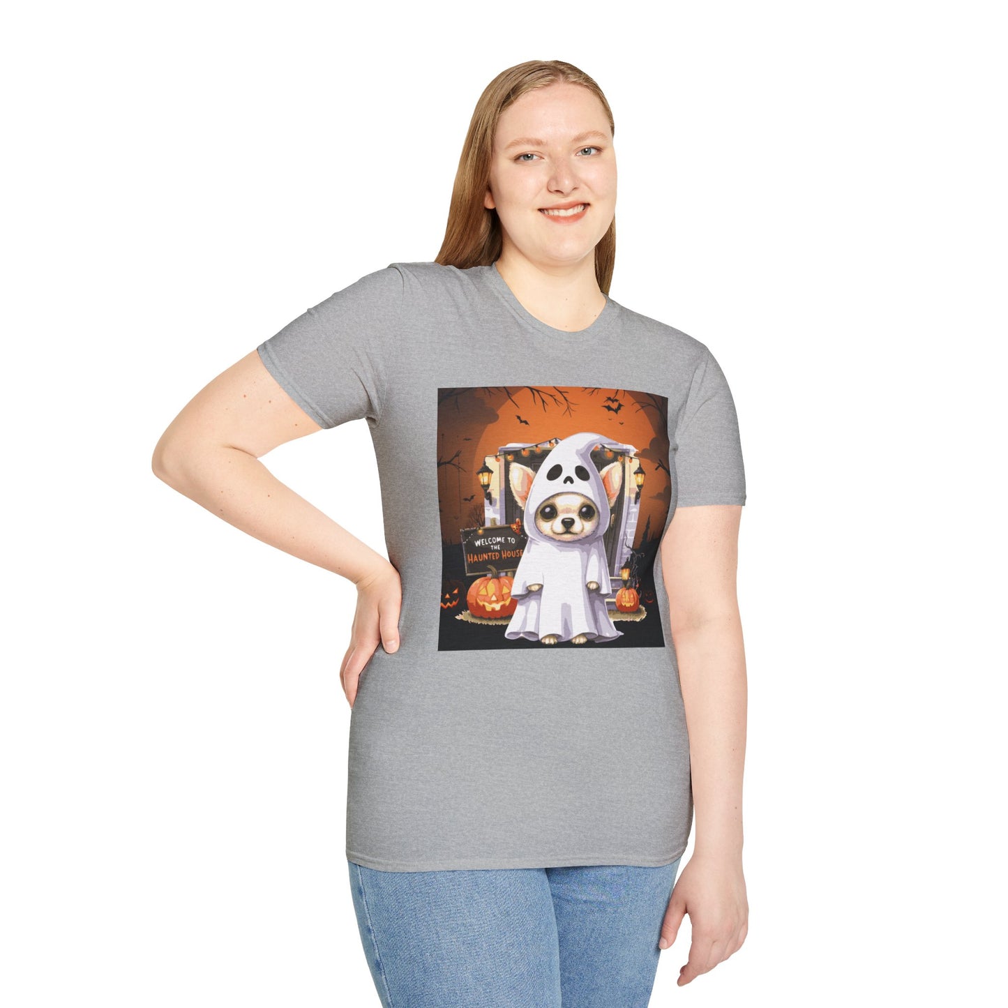 Unisex Softstyle T-Shirt - Chihuahua Ghost Puppy