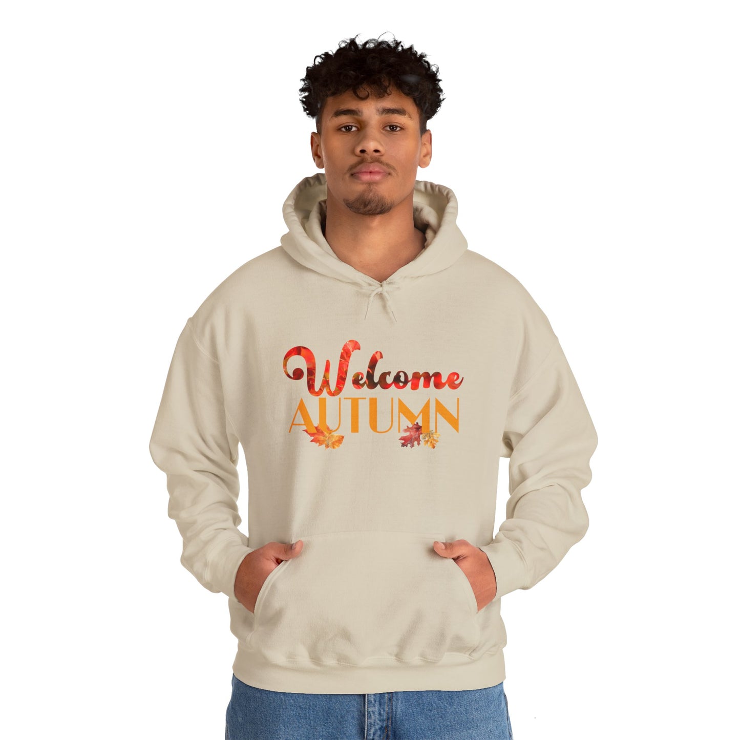 Welcome Autumn Leaves - Unisex Heavy Blend™ Hooded Sweatshirt