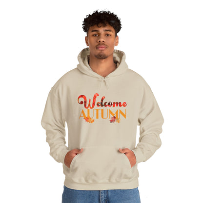 Welcome Autumn Leaves - Unisex Heavy Blend™ Hooded Sweatshirt