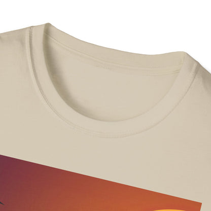 Unisex Softstyle T-Shirt - Pit Bull Pup and Pumpkins