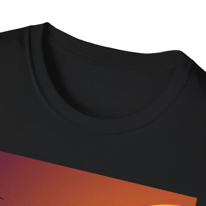 Unisex Softstyle T-Shirt - Pit Bull Pup and Pumpkins