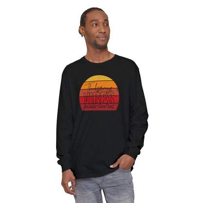 Thanksgiving Vibes Comfort Colors Unisex Garment-dyed Long Sleeve T-Shirt