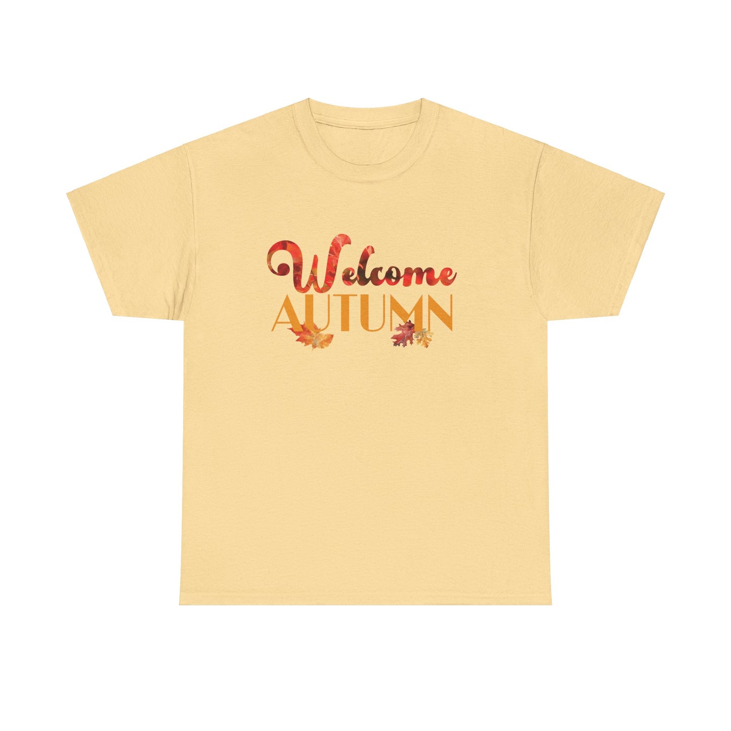 Welcome Autumn Leaves - Unisex Heavy Cotton Tee