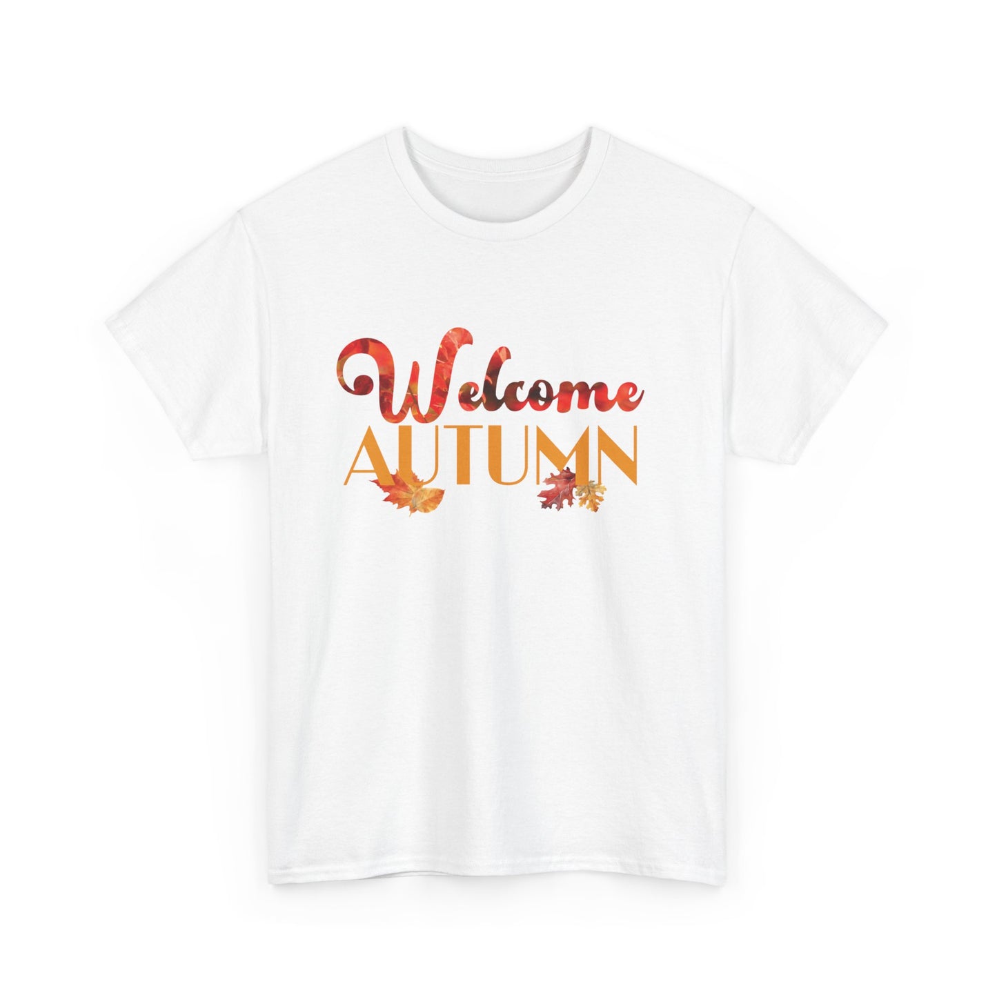 Welcome Autumn Leaves - Unisex Heavy Cotton Tee