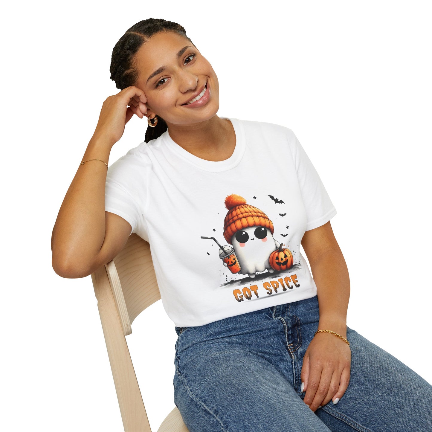 Unisex Softstyle T-Shirt Cute Ghost Lookin' For Spice