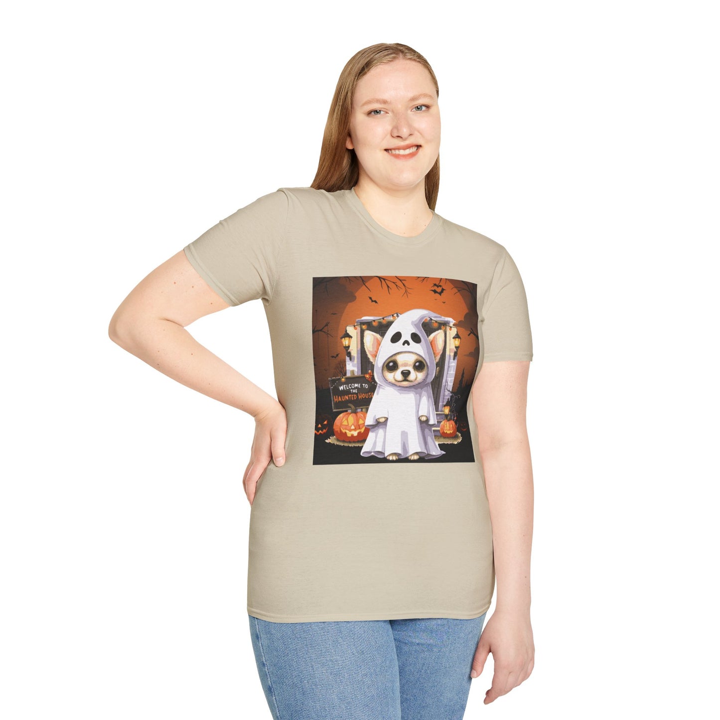 Unisex Softstyle T-Shirt - Chihuahua Ghost Puppy