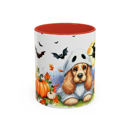 Halloween Coffee Mug (11 oz) - Cocker Spaniel Ghost Puppy