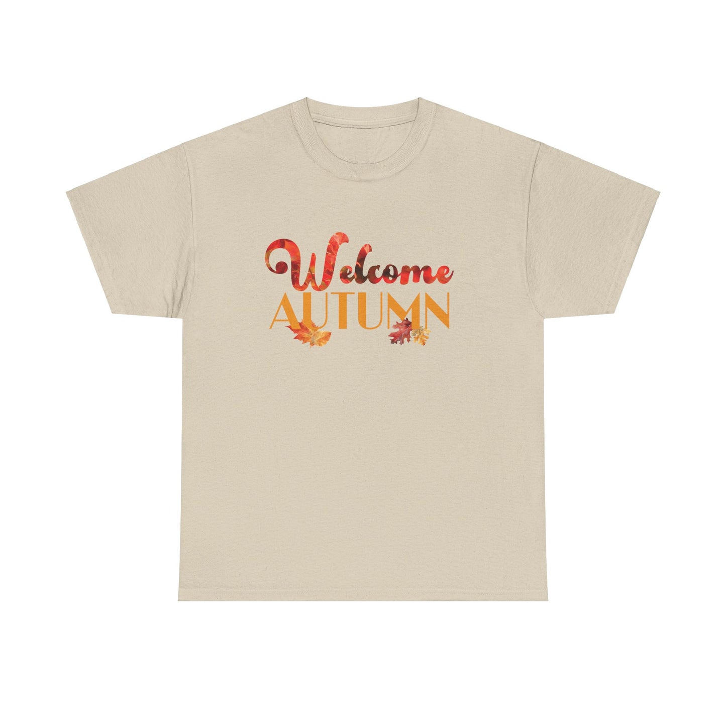 Welcome Autumn Leaves - Unisex Heavy Cotton Tee