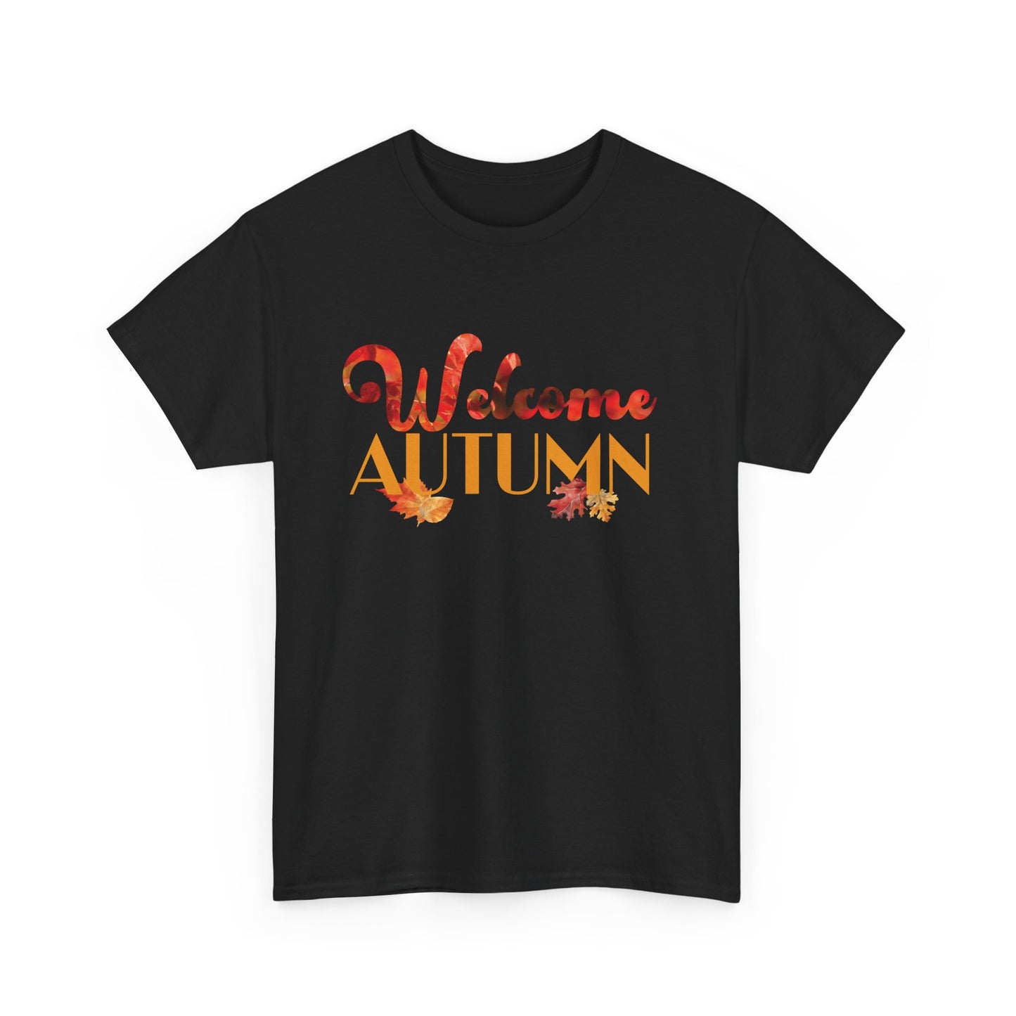 Welcome Autumn Leaves - Unisex Heavy Cotton Tee