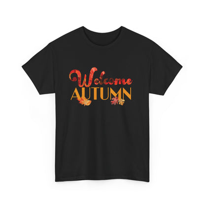 Welcome Autumn Leaves - Unisex Heavy Cotton Tee