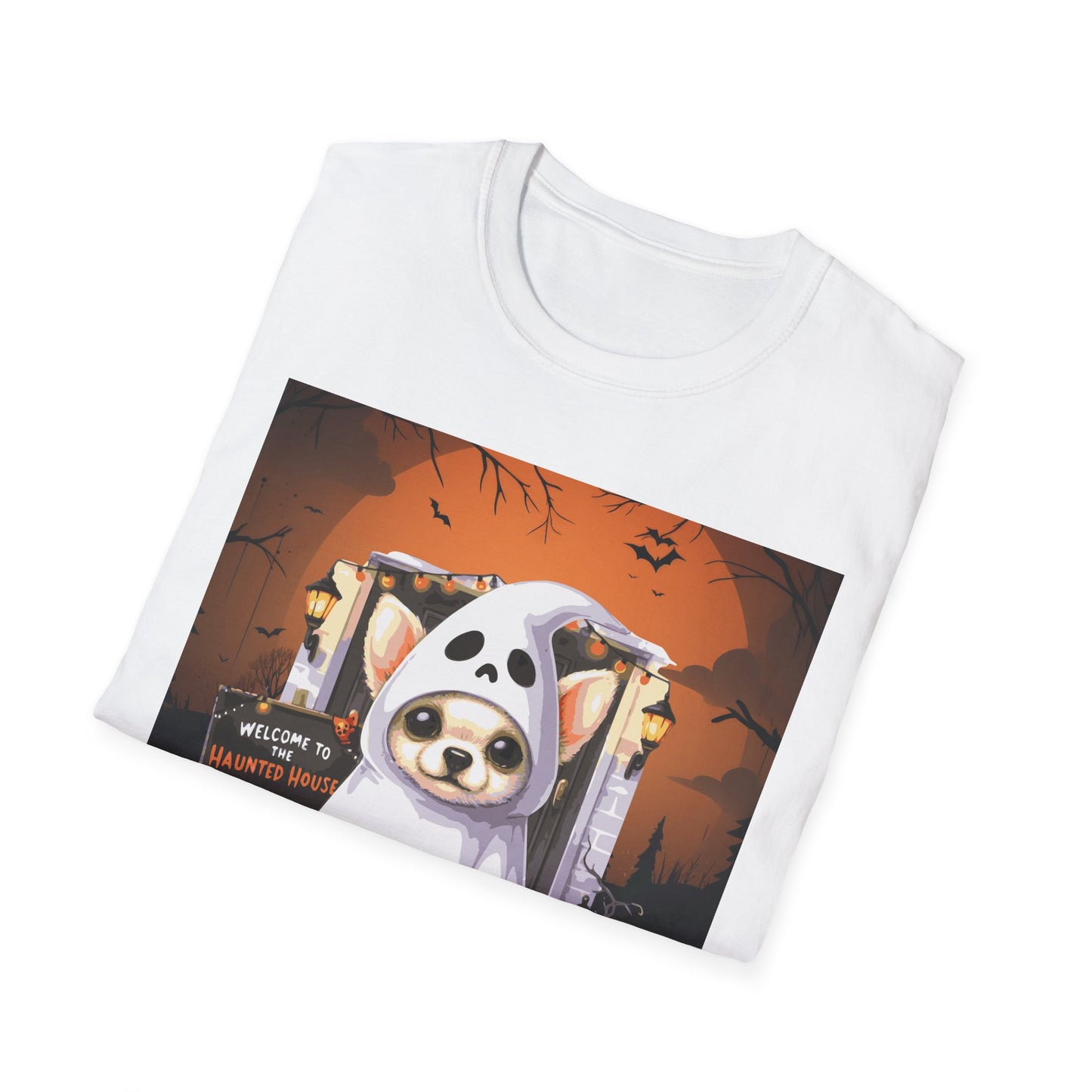 Unisex Softstyle T-Shirt - Chihuahua Ghost Puppy