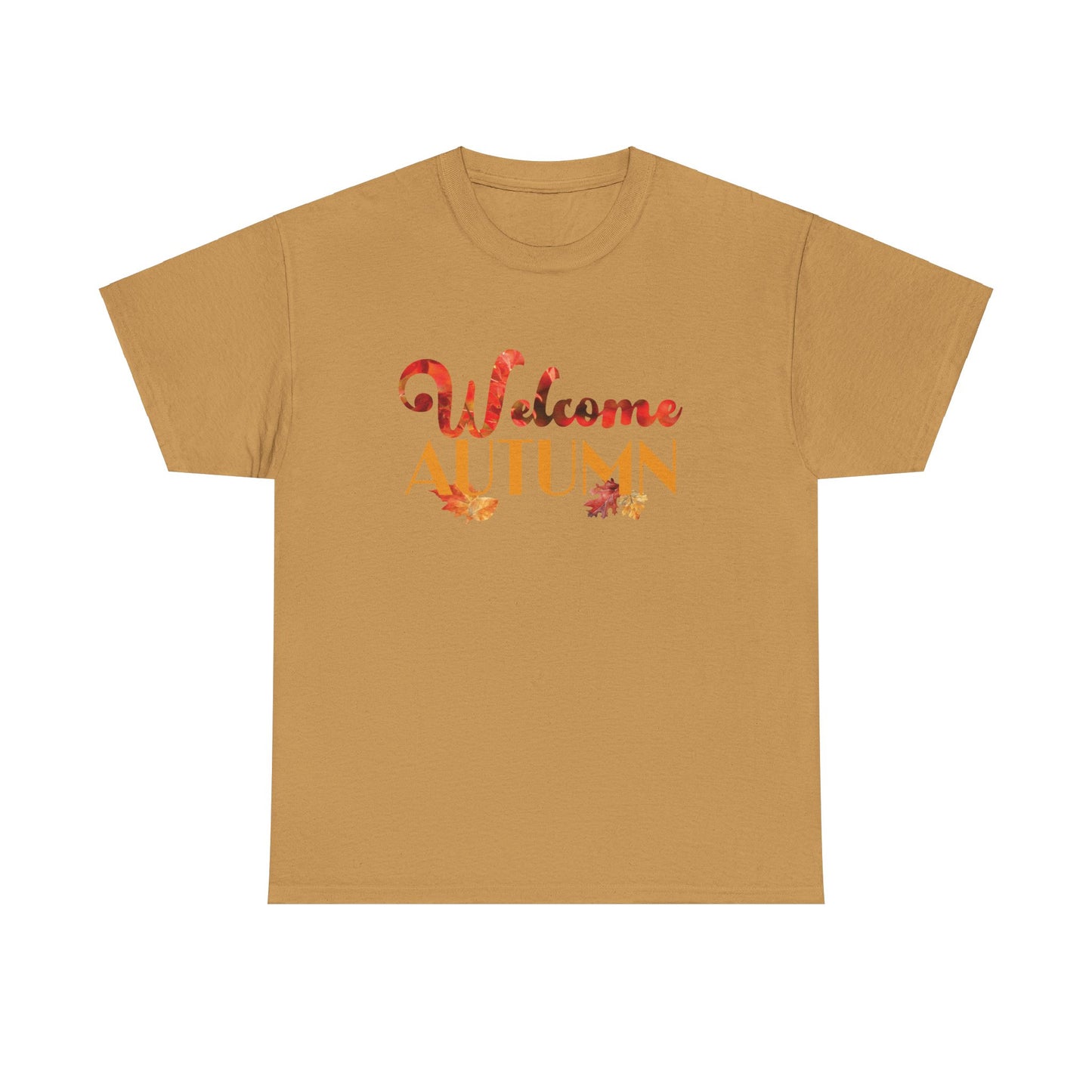 Welcome Autumn Leaves - Unisex Heavy Cotton Tee