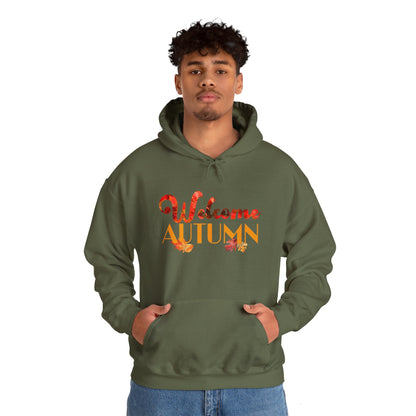 Welcome Autumn Leaves - Unisex Heavy Blend™ Hooded Sweatshirt