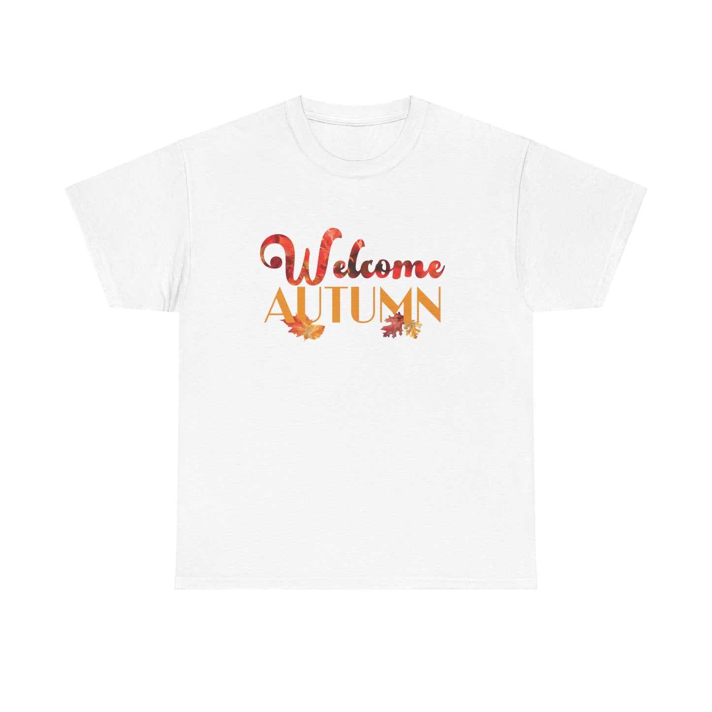 Welcome Autumn Leaves - Unisex Heavy Cotton Tee