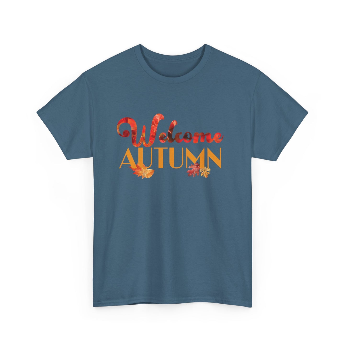 Welcome Autumn Leaves - Unisex Heavy Cotton Tee