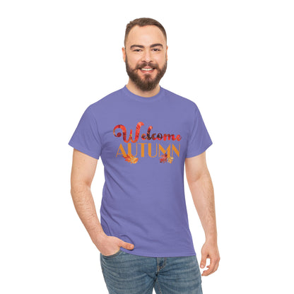 Welcome Autumn Leaves - Unisex Heavy Cotton Tee