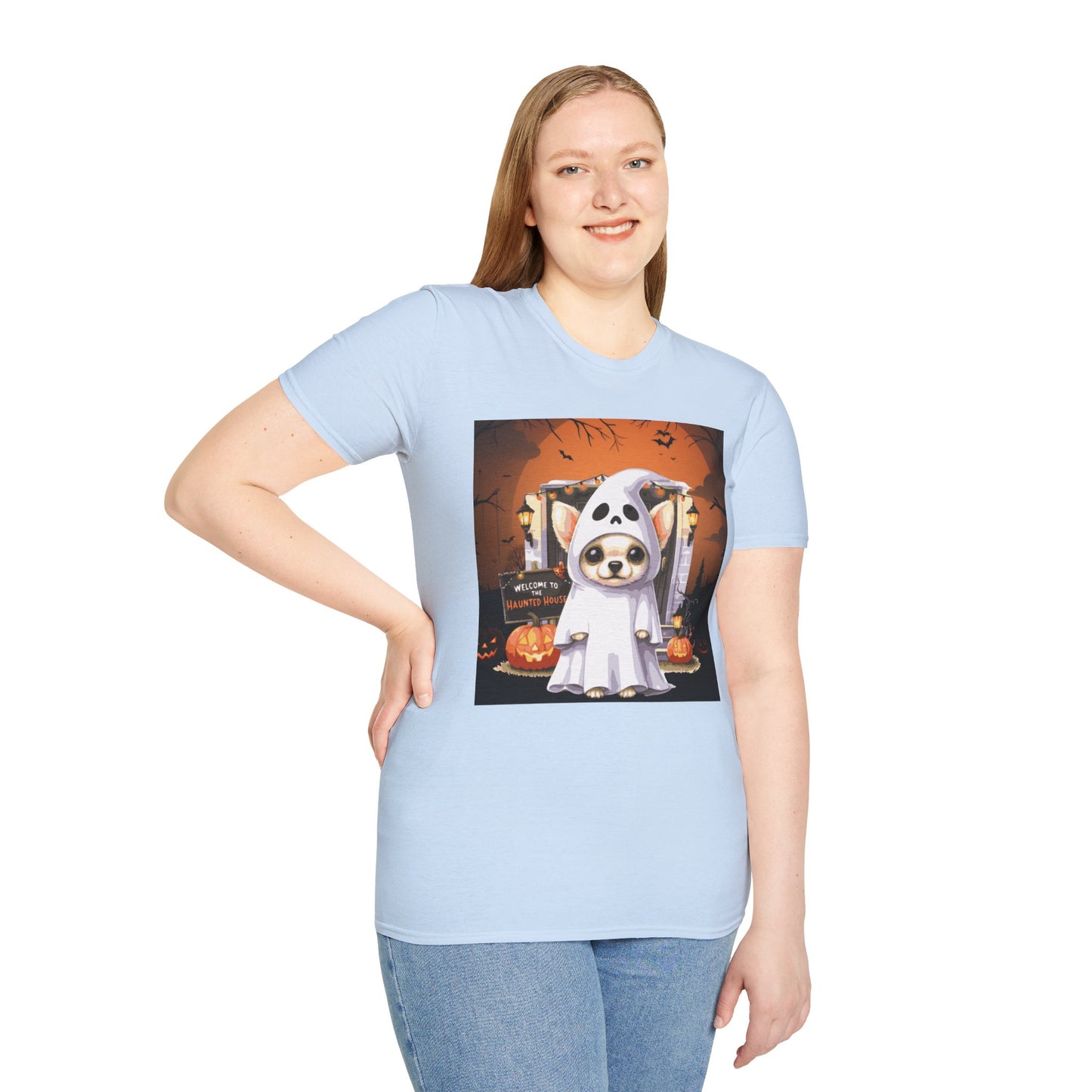 Unisex Softstyle T-Shirt - Chihuahua Ghost Puppy