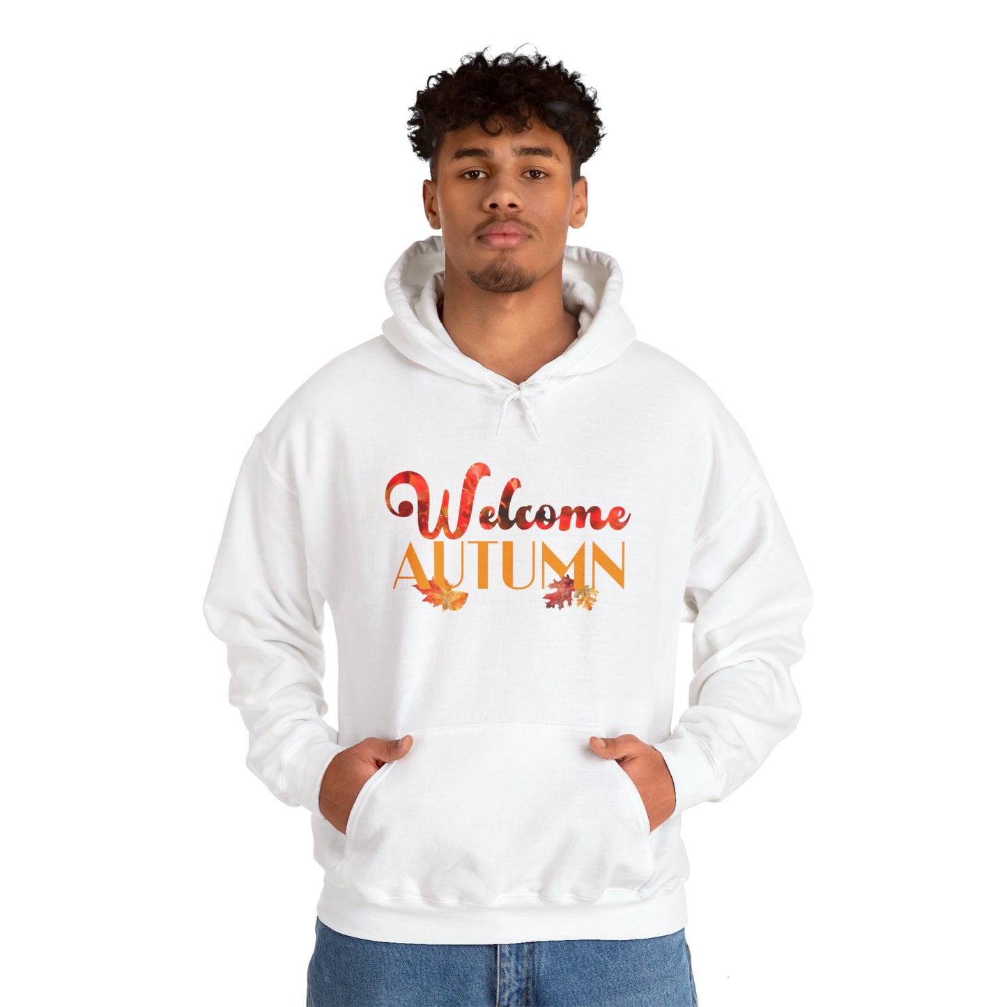 Welcome Autumn Leaves - Unisex Heavy Blend™ Hooded Sweatshirt